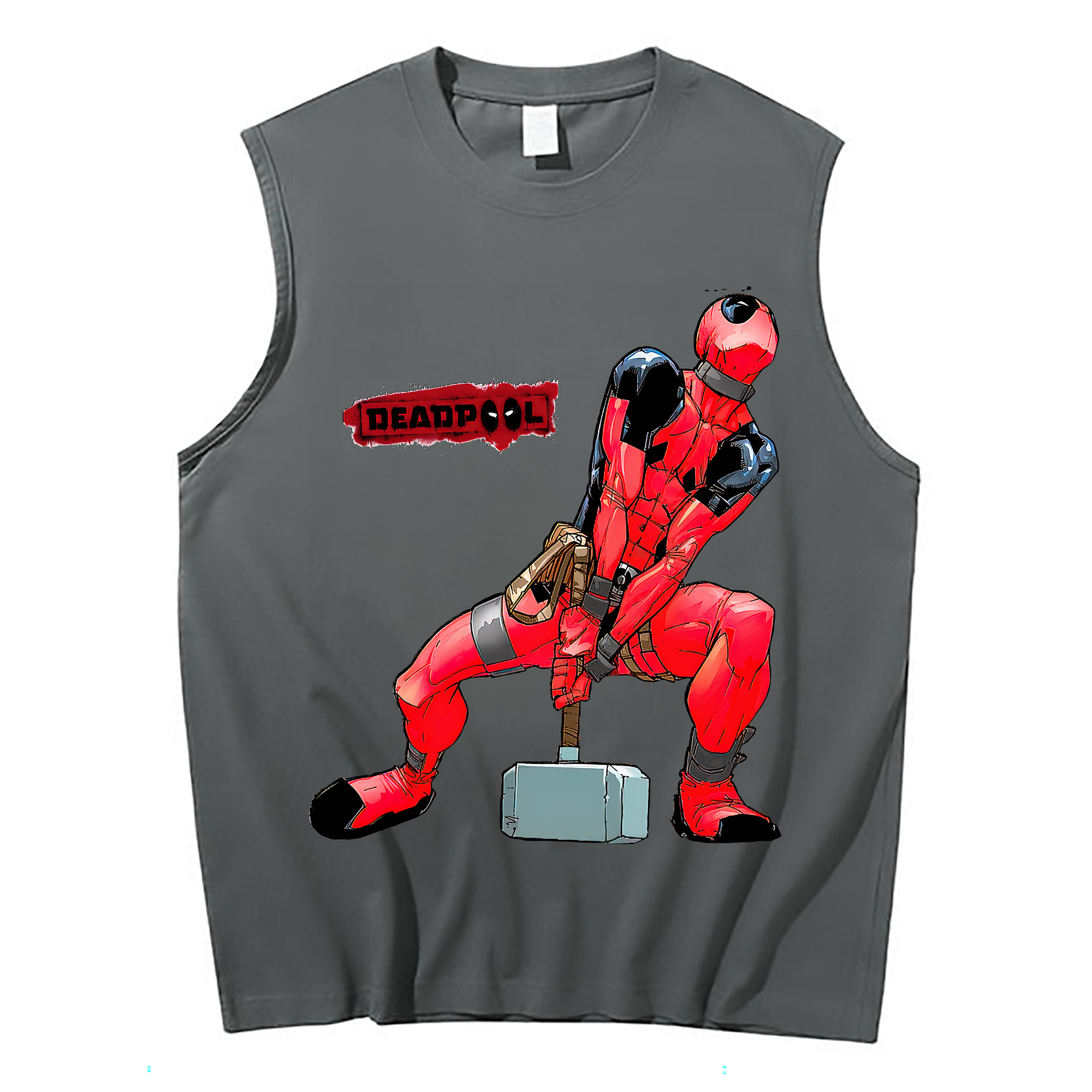 （画像用） Deadpool デッドプール コットン100％タンクトップ（フロントプリント）